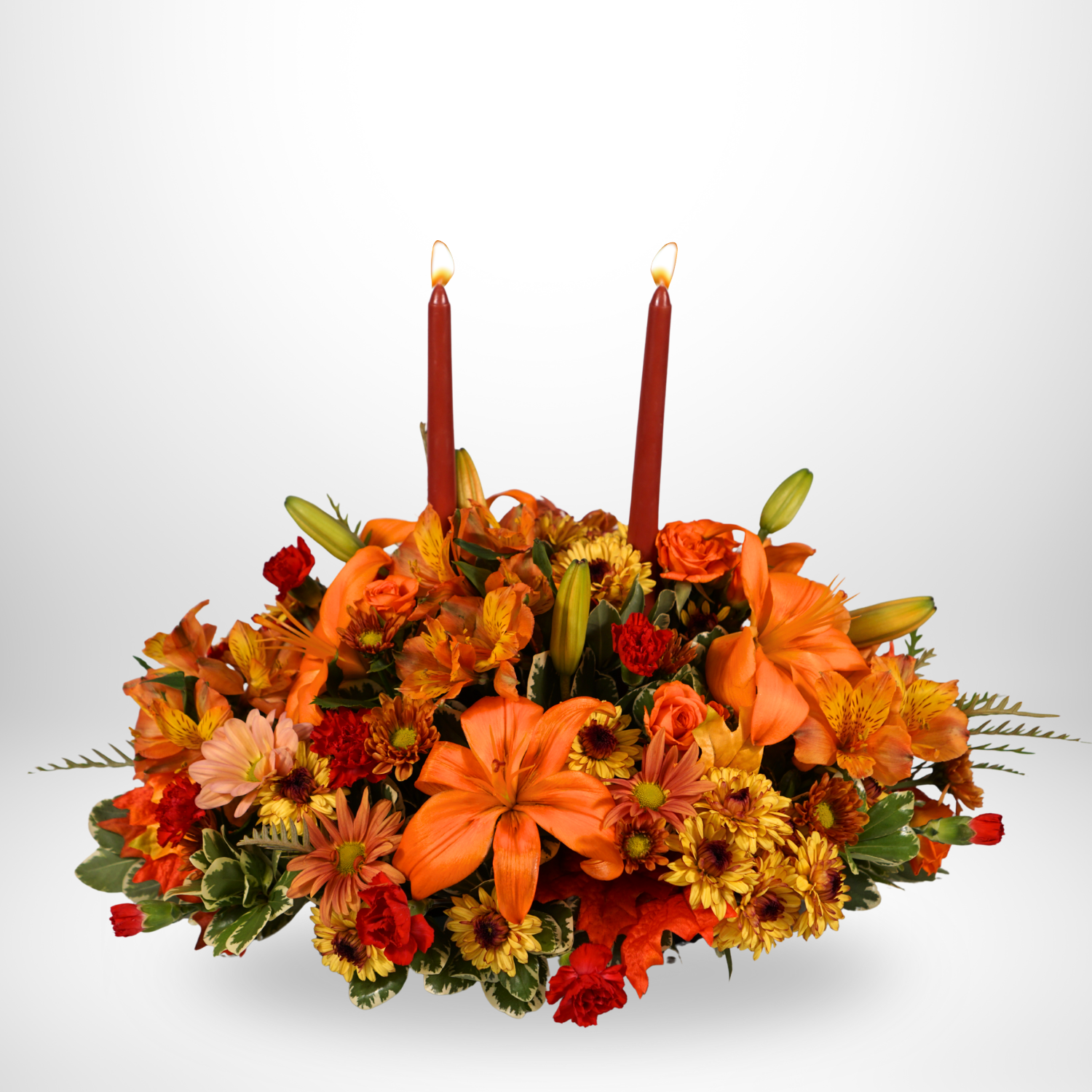 Thanksgiving Gathering Centerpiece with Candles
